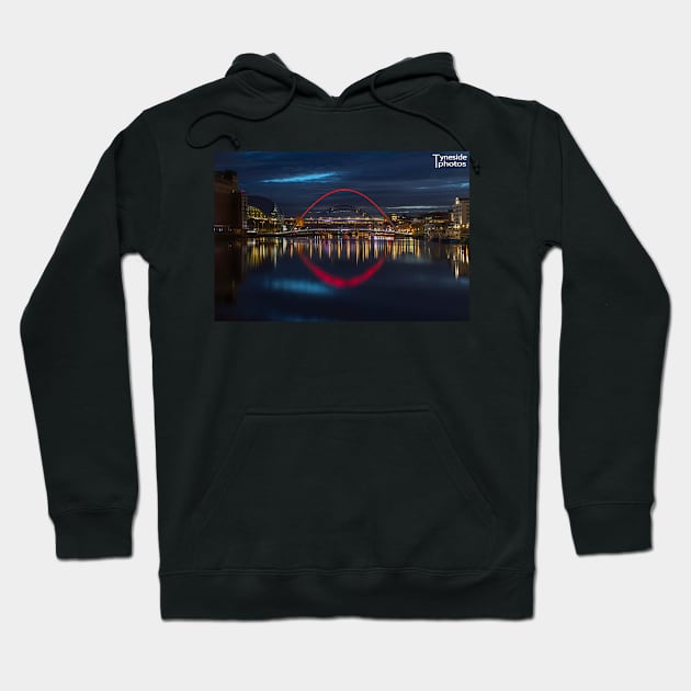 Newcastle Gateshead Quayside at night tynesidephotos Hoodie by tynesidephotos